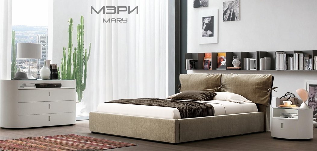 Ліжко Мері-1 із зав'язками Green Sofa