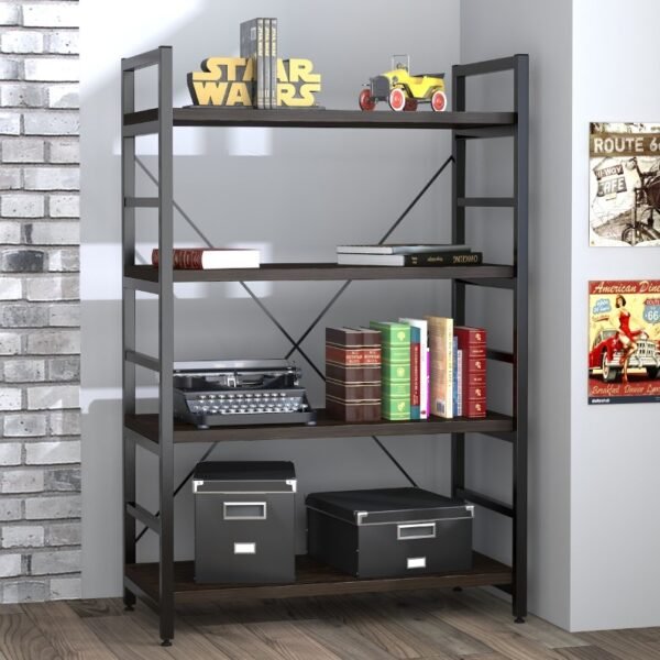 Стелаж офісний L-125 Loft design Срібло/Горіх Модена